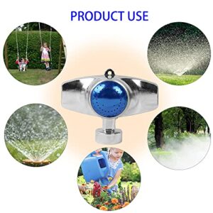 Hourleey 360 Degree Metal Spot Sprinkler, 2 Pack Circle Pattern Sprinkler with Gentle Water Flow for Small Area Yard Lawn Garden Watering, Coverage Up to 30FT (Blue)