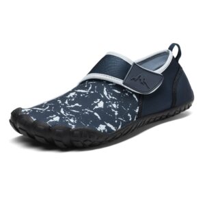 nortiv 8 unisex-adult barefoot water shoes- lightweight sports aqua shoes, navy - 11 (snws222m)