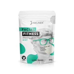 jawliner fitness chewing gum (2 months pack) jawline sugar free mint gum - - jawline exerciser for mewing and shapen the jaw - 15x harder than regular gum
