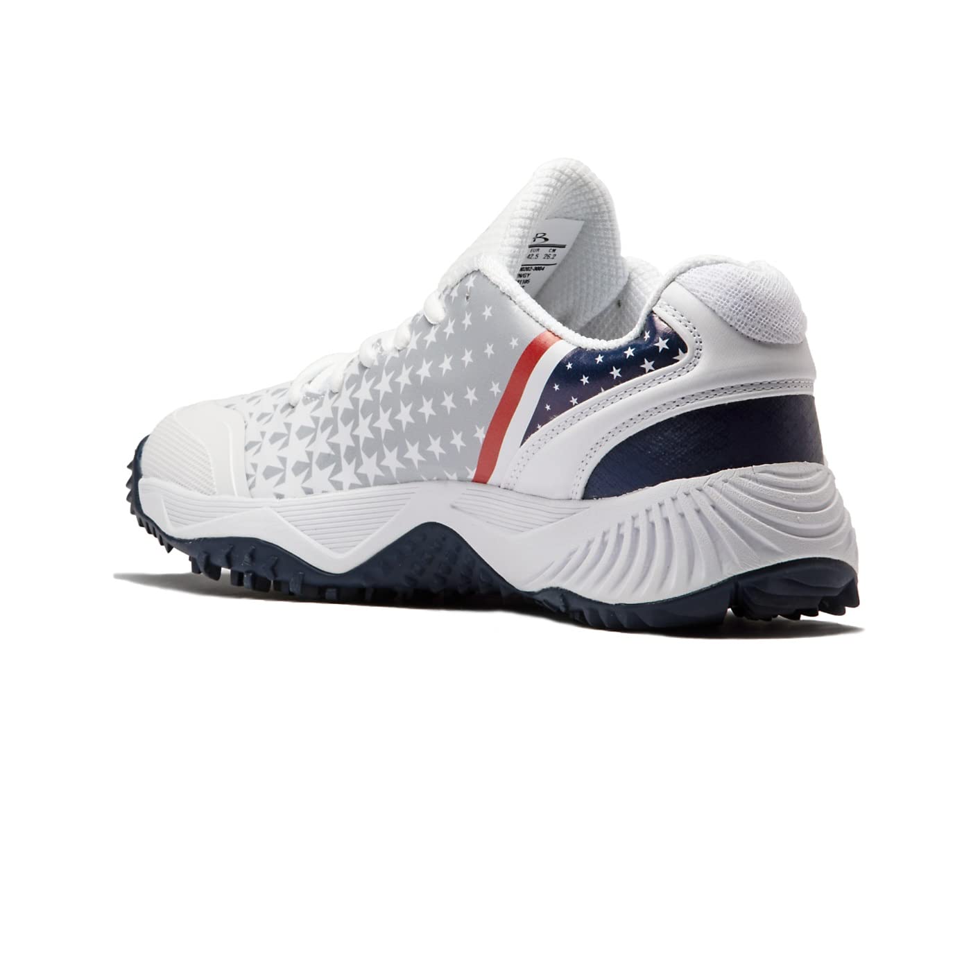 Boombah Women's Dart Star Fade Turf White/Navy/Gray - Size 8