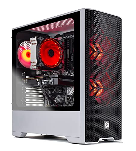 Skytech Gaming Blaze 3.0 Gaming PC Desktop – AMD Ryzen 5 5600X 3.7 GHz, RTX 3060 Ti, 1TB NVME SSD, 16G DDR4 3200, 600W Gold PSU, AC Wi-Fi, Windows 10 Home 64-bit