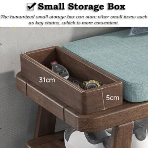 WYBB Ottoman Foot Stool Industrial Storage Ottoman Bench, Key Umbrella Slippers Sports Shoes Storage Change Shoes Stool, Stable Waterproof Footstools with Memory Foam