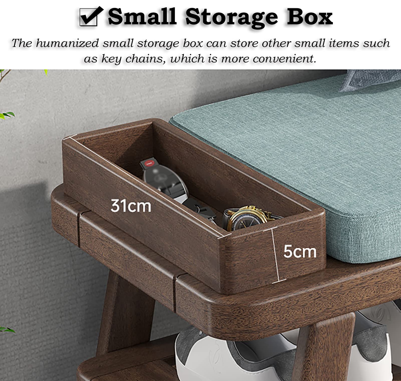 WYBB Ottoman Foot Stool Industrial Storage Ottoman Bench, Key Umbrella Slippers Sports Shoes Storage Change Shoes Stool, Stable Waterproof Footstools with Memory Foam