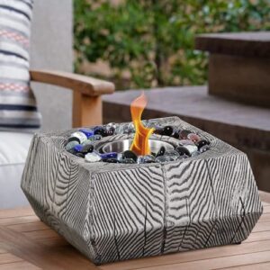 table top fire pit bowl, mini personal tabletop fireplace rubbing alcohol indoor fire pit for indoor and outdoor use, balcony, pool, patio, coffee table