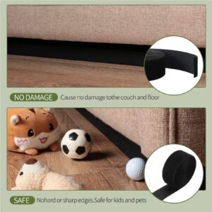 2 Rolls Toy Blocker for Under Couch Adjustable Bumper for Under Furniture Under Bed Blocker for Pets Under Couch Blocker Bed Bumper Stop Things from Going Under Sofa (2 Inches x 16.4 Feet)