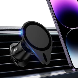 superone mag safe car mount vent, magnetic car holder for iphone 15 14 13 12 pro/max/plus/mini, [strong magnet strength] 360 degrees adjustable, mag safe accessories