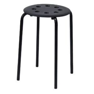 ikea marius home, study & office stool (45 cm, black)