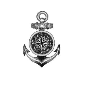 SanerLian Anchor Ship Temporary Tattoo Sticker Waterproof Fake Tatoo Men Women Adult Boys Teens Body Art 10.5X6cm Set of 12 (SF141)