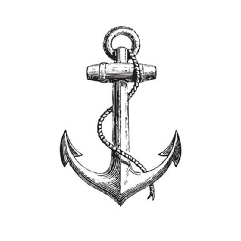 SanerLian Anchor Ship Temporary Tattoo Sticker Waterproof Fake Tatoo Men Women Adult Boys Teens Body Art 10.5X6cm Set of 12 (SF141)