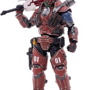 JOYTOY 1/18 Action Figures 4-Inch 01st Legion - Steel Dark Source Collection Action Figure Military Model Toys (Red Blade)