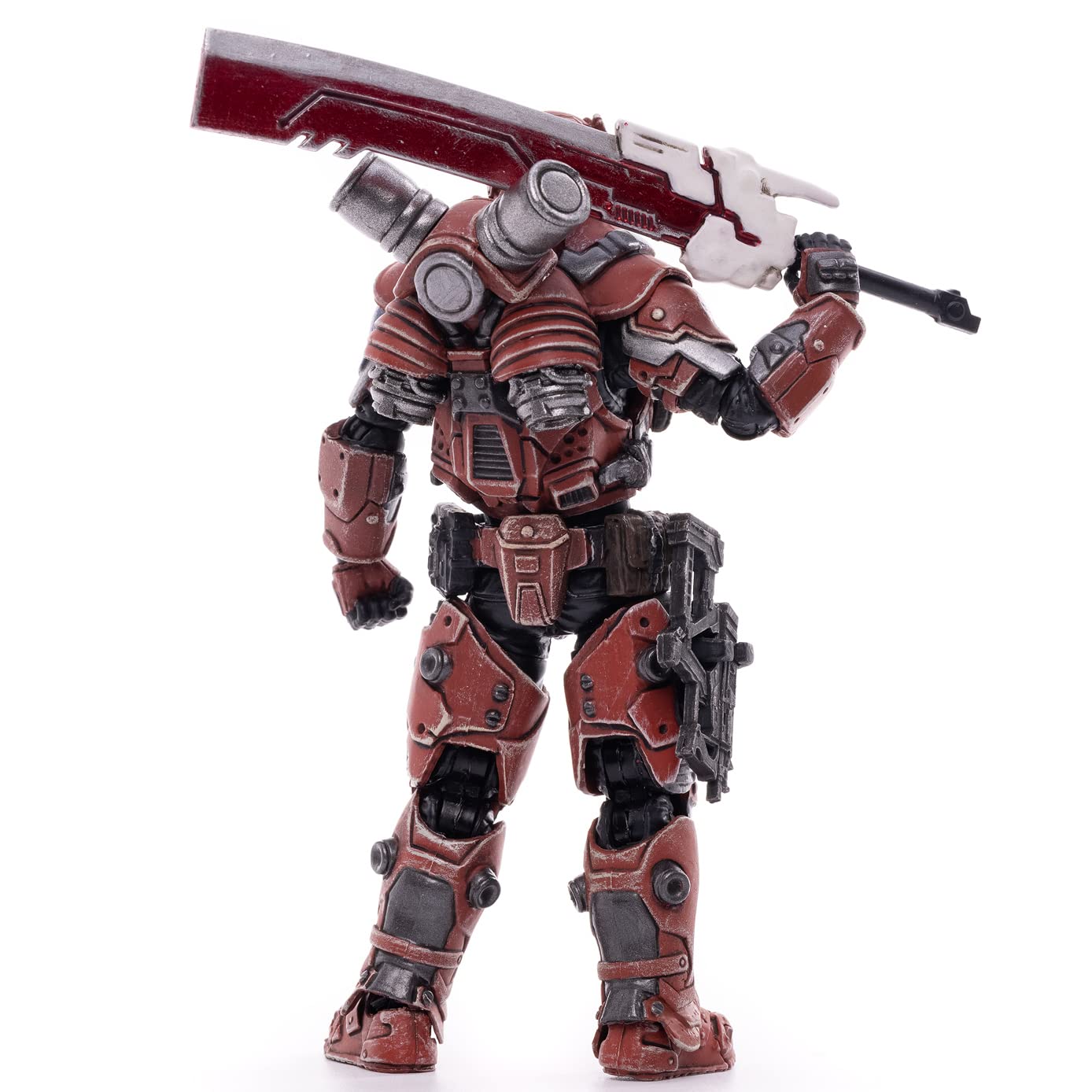 JOYTOY 1/18 Action Figures 4-Inch 01st Legion - Steel Dark Source Collection Action Figure Military Model Toys (Red Blade)