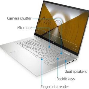 HP Envy x360 2-in-1 Convertible Business Laptop, 15.6” FHD Touchscreen, Core i7-1165G7 Up to 4.6GHz, Windows 10 Pro, 16GB RAM 512GB SSD, Wi-Fi 6, Webcam, HDMI, Backlit Keyboard, 32GB USB Card