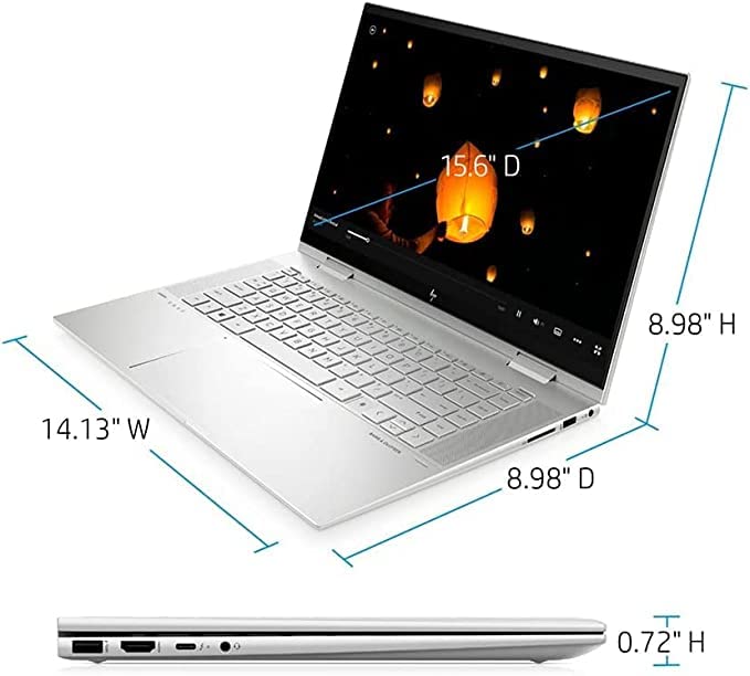 HP Envy x360 2-in-1 Convertible Business Laptop, 15.6” FHD Touchscreen, Core i7-1165G7 Up to 4.6GHz, Windows 10 Pro, 16GB RAM 512GB SSD, Wi-Fi 6, Webcam, HDMI, Backlit Keyboard, 32GB USB Card