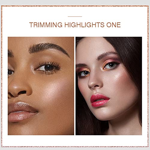 Wismee Highlighter Makeup Palette Bronzer and Highlighter Palette Brightener Bronzer Powder Baked and Light Face Contour Shimmer Illuminator Makeup Highlighter Powder Make up Palette Portable Cosmetics