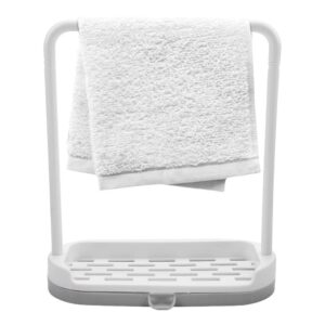 Detachable Towel Storage Rack, Dishcloth Sponge Drying Rack Kitchen Plastic Quick Drying Water Absorbing Rod Rag Stand, Kitchen Storage Organizer(6.69 * 2.75 * 7.79in-Grey)