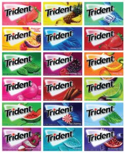 niro assortment | trident chewing gum sampler gum variety pack | sugar-free | assorted flavor (10 pack) receive 10 out of the 18 flavors