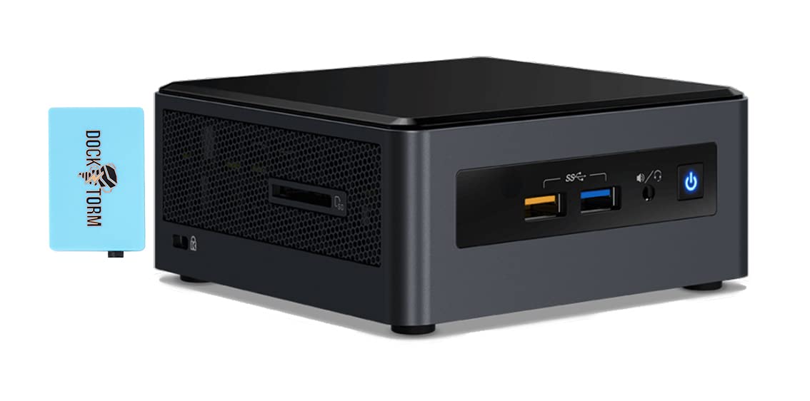 NUC BOX8I3CYSN2 Home & Business Mini Desktop Black (Intel i3-8121U 2-Core, 4GB RAM, 512GB m.2 SATA SSD, AMD Radeon 540, WiFi, Bluetooth, 4xUSB 3.1, 2xHDMI, SD Card, Win 10 Pro) with Hub