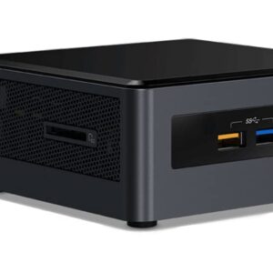 NUC BOX8I3CYSN2 Home & Business Mini Desktop Black (Intel i3-8121U 2-Core, AMD Radeon 540, 4GB RAM, 1TB HDD, WiFi, Bluetooth, 4xUSB 3.1, 2xHDMI, SD Card, Win 10 Home) w/Hub