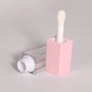 24pcs 5ml Empty square pink lipgloss tubes bulk wholesale with big wand lipgloss containers