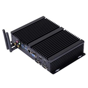 hunsn fanless industrial computer, ipc, mini pc, windows 11 or linux ubuntu, i7 1165g7 1185g7, im03, vga, hdmi, lan, 2 x com rs232, 3 x usb2.0, 4 x usb3.0, support wol, 16g ram, 256g ssd, 1tb hdd