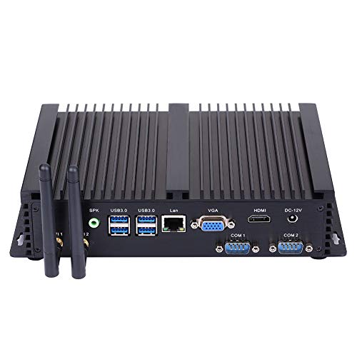 HUNSN Fanless Industrial Computer, IPC, Mini PC, Windows 11 or Linux Ubuntu, I7 1165G7 1185G7, IM03, VGA, HDMI, LAN, 2 x COM RS232, 3 x USB2.0, 4 x USB3.0, Support WOL, 16G RAM, 256G SSD, 1TB HDD