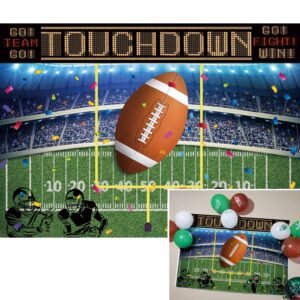 BINQOO 7x5ft Football Backdrop Photography Rugby Sports Party Background American Football Field Photo Banner Boy Kids Party Football Decoration Supplies