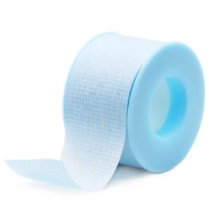 embagol lash tape for eyelash extensions blue eyelash tape for extensions sensitive silicone gel easy tear breathable medical microporous eyelash extension tape (0.98in 3.9yd, 1 roll)