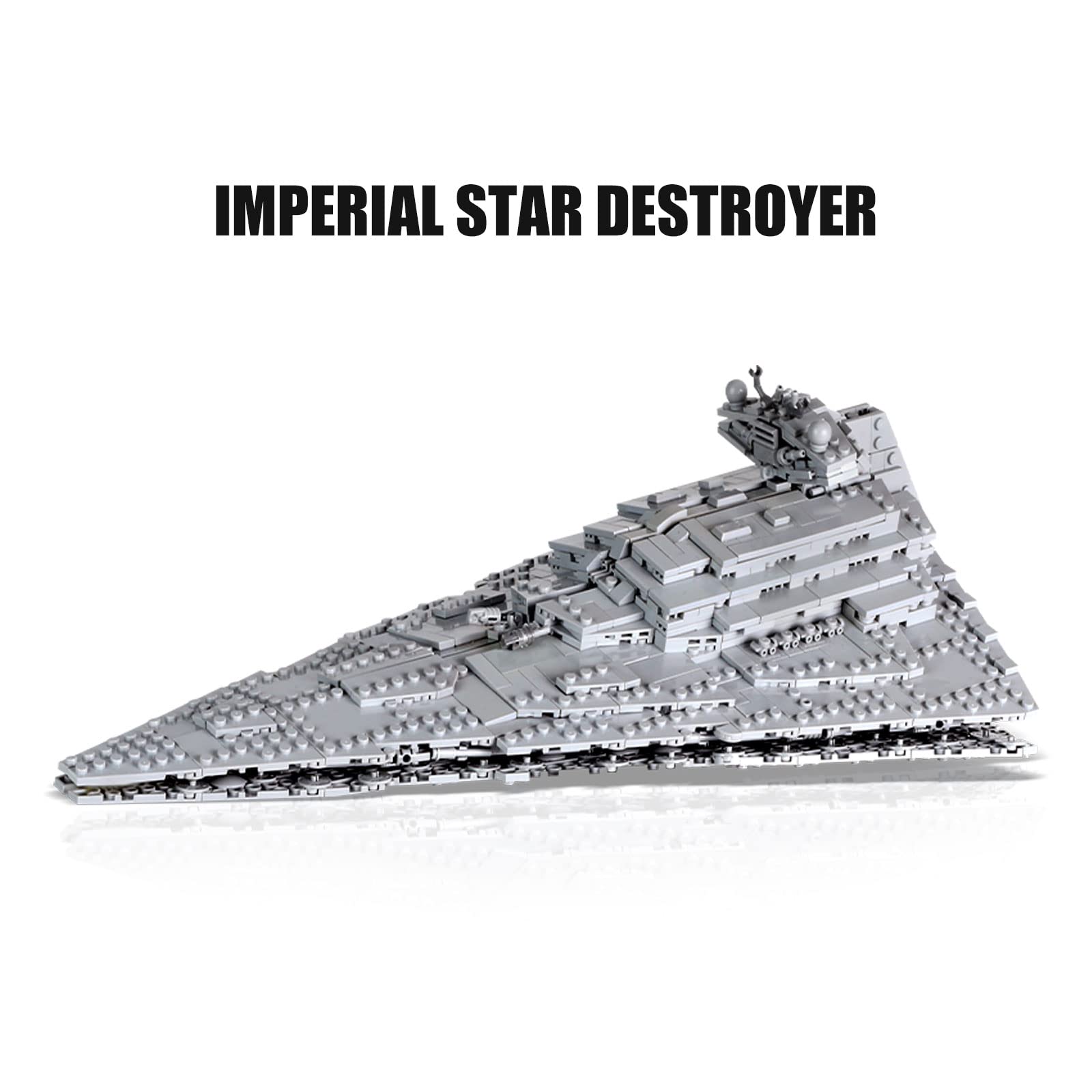 Mould King 21007 Super Star Destroyer Model Kit, 5162+Pcs Spaceship UCS Imperial Building Sets, Awesome Building Toy Gift Ideas for Kids, The Empire Over Jedha City
