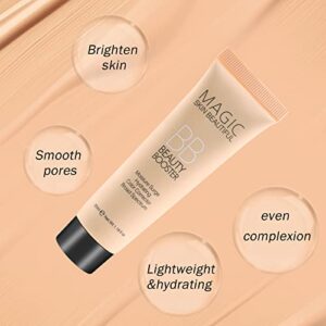 Boobeen Hydrating BB Cream, Full-Coverage Foundation&Concealer, Color Correcting Cream, Tinted Moisturizer BB Cream for All Skin Types - Evens Skin Tone
