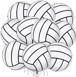 10 pack 18 inch volleyball foil balloons helium metallic mylar balloons for birthday party sports theme world cup party decorations