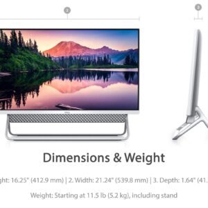 Dell Newest Inspiron 24 5400 All-in-One Touchscreen Desktop, 24" FHD Touch Display, Intel i5-1135G7, 32GB RAM, 1TB SSD, Pop-up Webcam, Wi-Fi 6, Wireless Keyboard&Mouse, Win11 Home, Silver