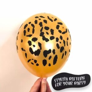 25PCS Leopard Balloons Cheetah Print Balloons Cheetah Balloons Leopard Print Balloons Jungle Animal Balloons Safari Balloons