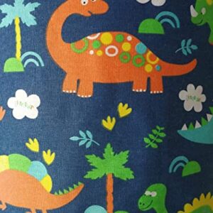 ACMUUNI Round Canvas Clothes Basket Laundry Hamper dark blue dinosaur