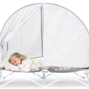 Regalo My Cot Deluxe Portable Toddler Bed with Canopy, Provides UV Protection