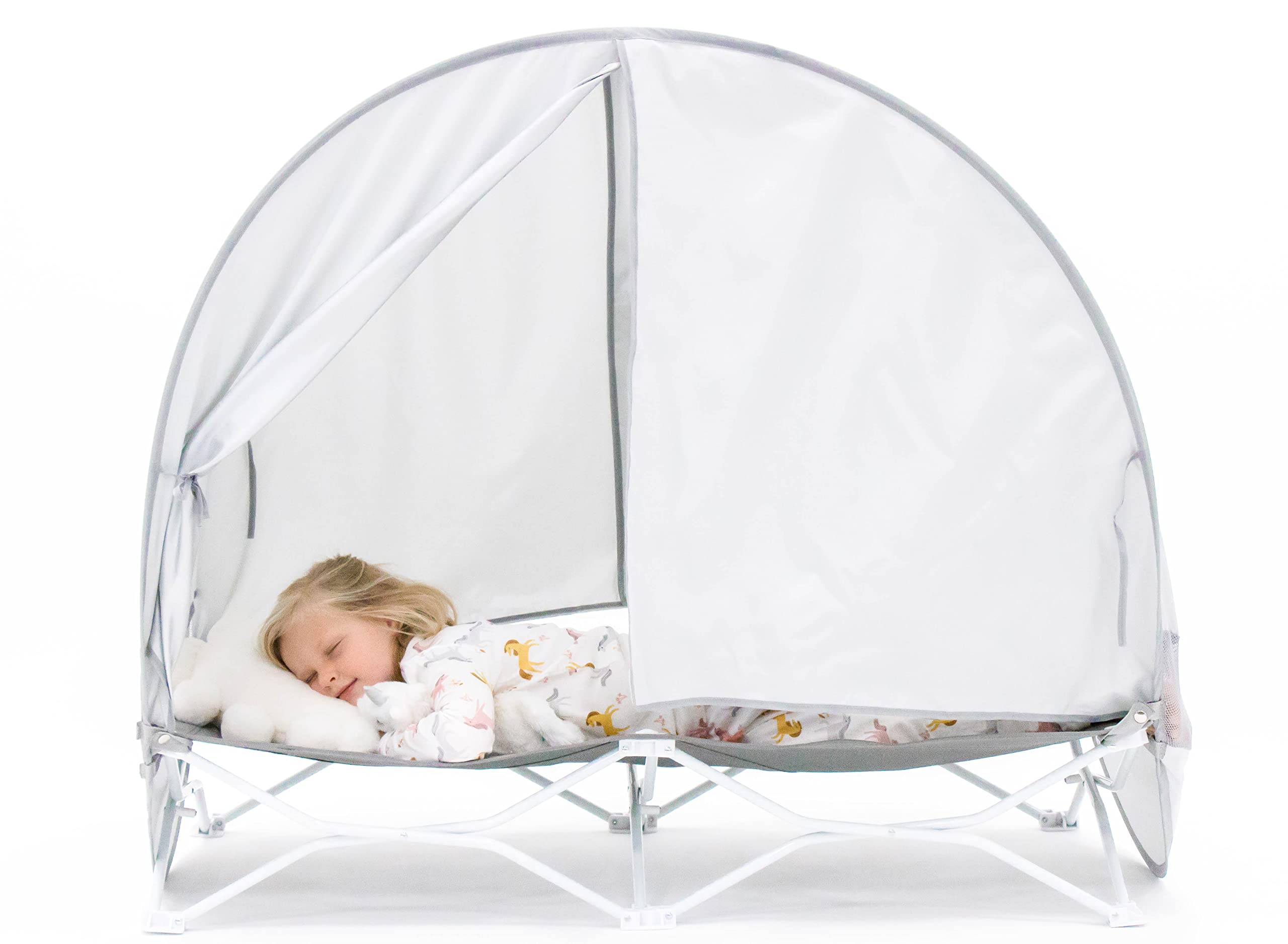 Regalo My Cot Deluxe Portable Toddler Bed with Canopy, Provides UV Protection