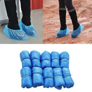 Disposable Shoe & Working Boot Covers Waterproof Durable Non-Slip Resistant Polypropylene for Offices Indoor Carpet Protection Universal Size by P&P Medical Surgical 100 (50 pairs)