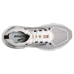 Brooks Women’s Glycerin StealthFit GTS 20 Supportive Running Shoe - White/Black/Cream - 8.5 Medium