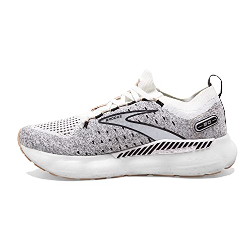 Brooks Women’s Glycerin StealthFit GTS 20 Supportive Running Shoe - White/Black/Cream - 8.5 Medium