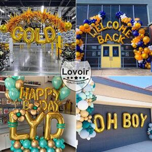 Lovoir 40 Inch Large Gold Letter H Balloons Big Size Jumbo Mylar Foil Helium Balloon for Birthday Party Celebration Decorations Alphabet Gold H