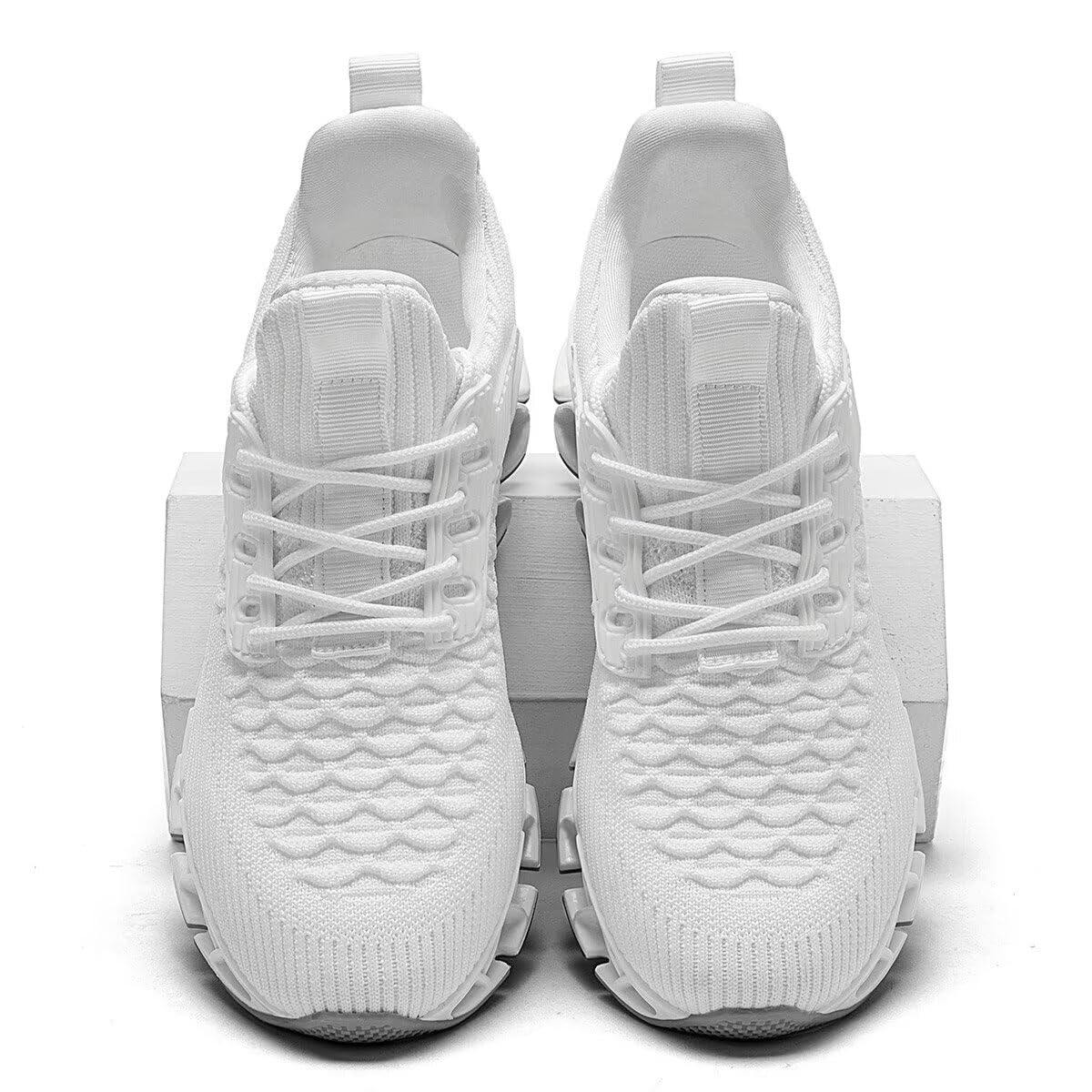 Non Slip Shoes for Women Tennis Shoes Ladies Slip on Fashion Blade Sneakers Women's Running Walking Sport Shoes Kids White