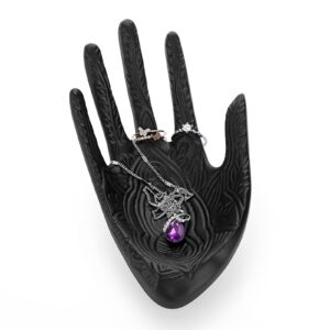elldoo buddha hand jewelry tray rings holder jewelry display hand jewelry holder trinket dish storage decoration, black