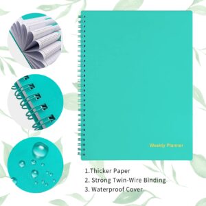 Cheneyboo Weekly Planner Undated, To do list planner notebook, 52 Weeks Planner, Small SIZE Planner 5.2"x7.5", Green