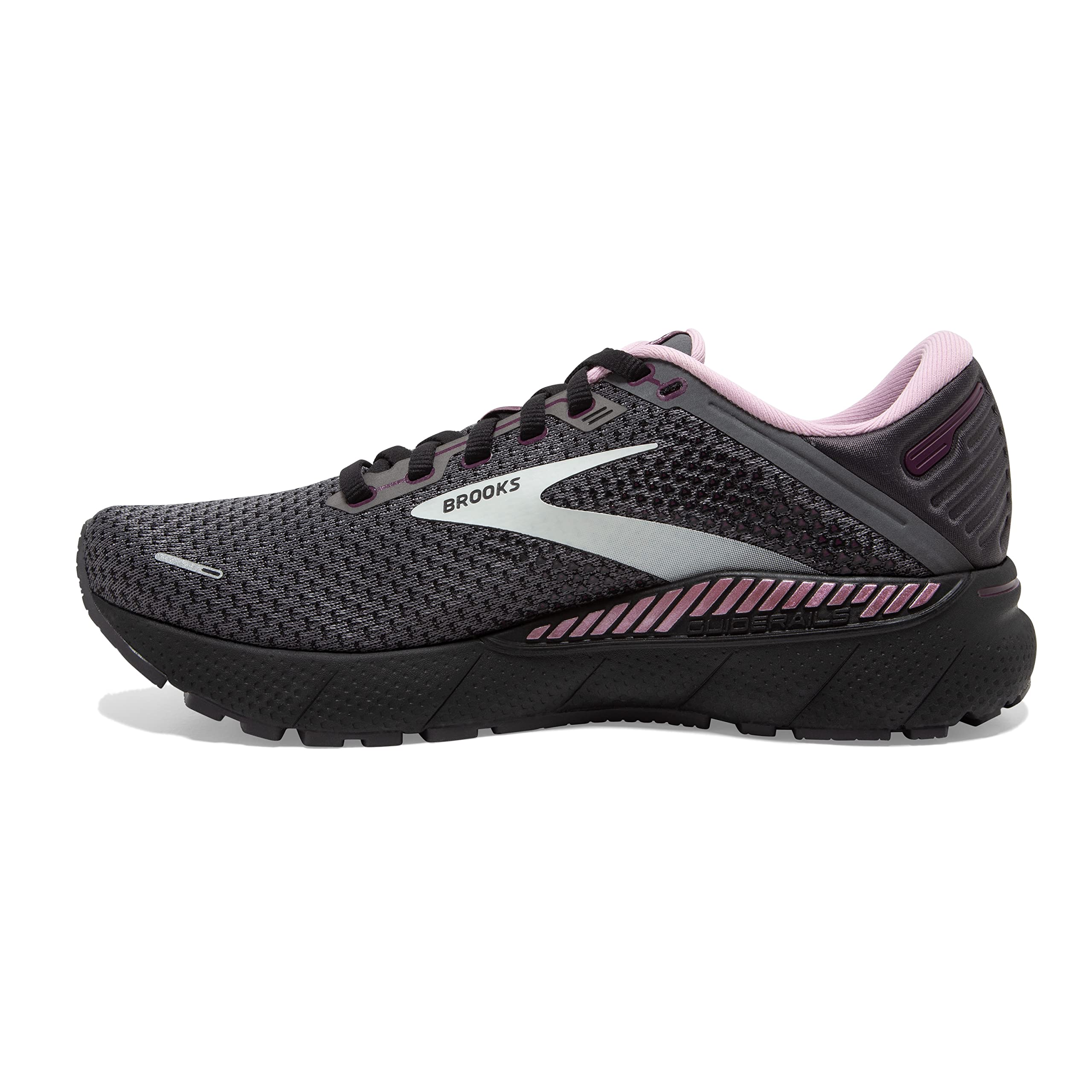 Brooks Women's Adrenaline GTS 22 Supportive Running Shoe - Pearl/Black/Metallic - 9 Medium