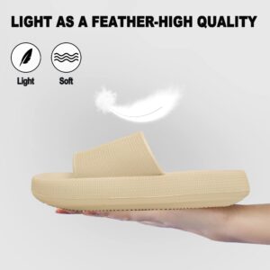 Geweo Cloud Slippers for Women Men Pillow Slippers Thicken Sole Cloud Cushion Slides Super Comfy Soft Foam Slides Non Slip Shower House Slides Pink Cloud Sandals Unisex 6.5-7.5Women/5.5-6.5Men