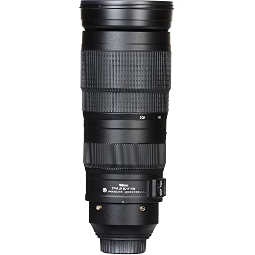 Nikon Intl. AF-S NIKKOR 200-500mm f/5.6E ED VR Lens with Essential Accessory Bundle. Includes SanDisk 64 Ultra Memory Card, 57inch Professional Tripod & Much More. 20058
