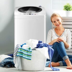 FUTADA Full Automatic Washing Machine, 8 Lbs Capacity Laundry Washer & Spin w/Drain Pump, Long Hose, Portable Compact Washing Machine for Camping, Dorms, Apartments