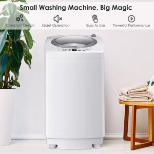 FUTADA Full Automatic Washing Machine, 8 Lbs Capacity Laundry Washer & Spin w/Drain Pump, Long Hose, Portable Compact Washing Machine for Camping, Dorms, Apartments