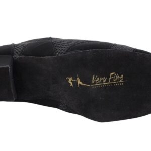 Very Fine Dancesport Shoes - Limited Edition 705LEDSS Black Nubuck & Black Knit Mesh 1.5 inch Heel & Shoe Bag (Size 9.5)