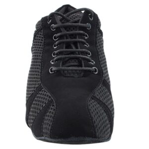 Very Fine Dancesport Shoes - Limited Edition 705LEDSS Black Nubuck & Black Knit Mesh 1.5 inch Heel & Shoe Bag (Size 9.5)