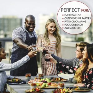 Bravario Unbreakable Glasses Bundle | 4 Wine, 4 Champagne | Shatterproof 100% Tritan Plastic | Dishwasher-Safe | BPA-free | Awesome for Indoor & Outdoor, Gifts & Holidays